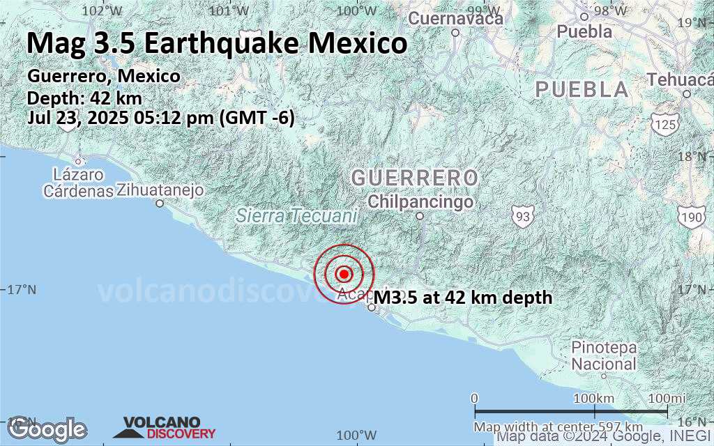 Earthquakes 2025 map