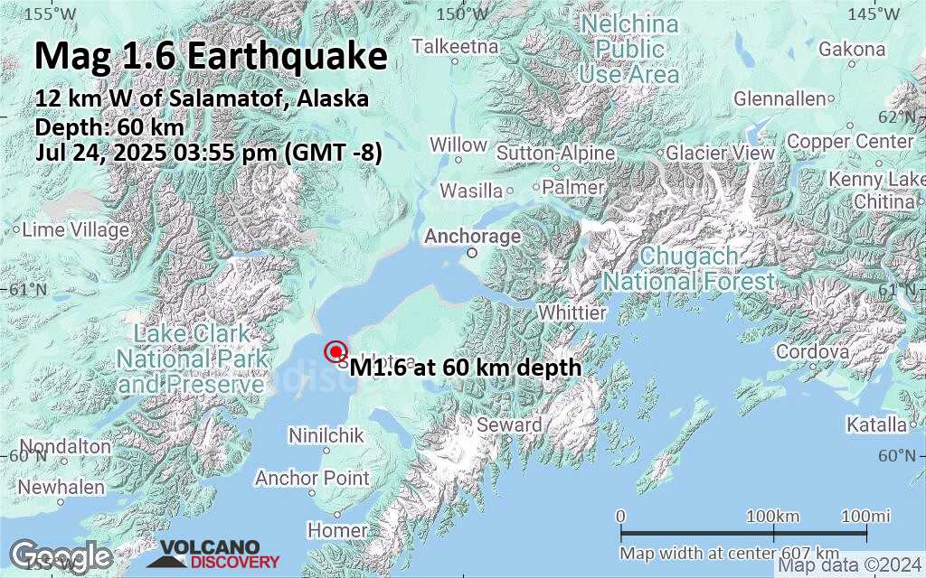 Earthquake map 2025 usa