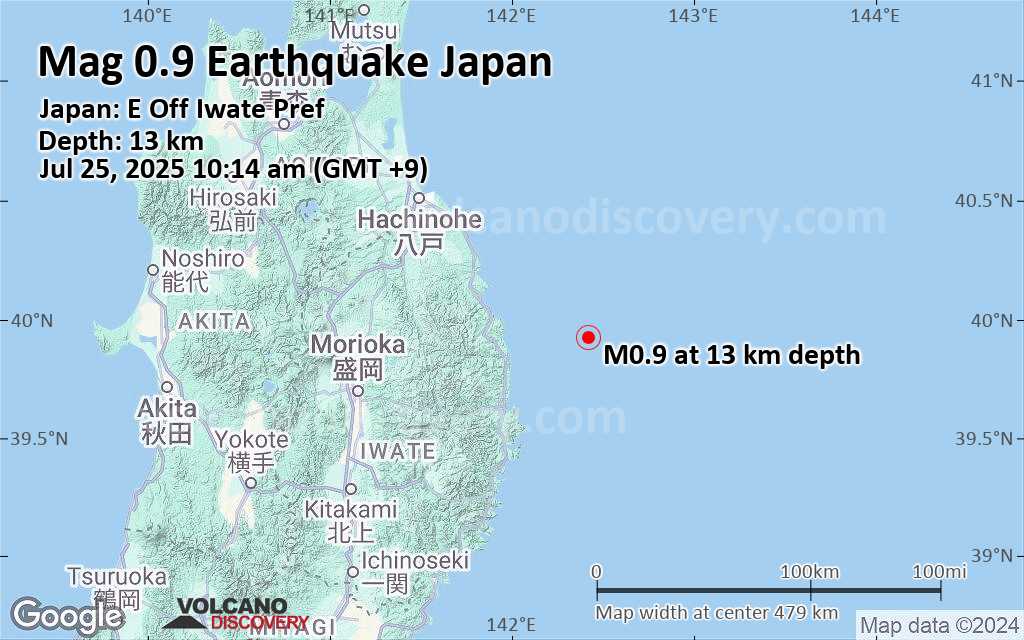 2025 japan earthquake statistics