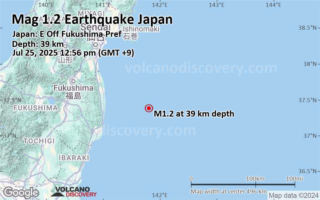 Earthquake japan fukushima