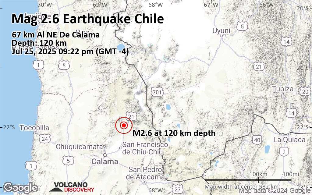 Earthquake tracker chile