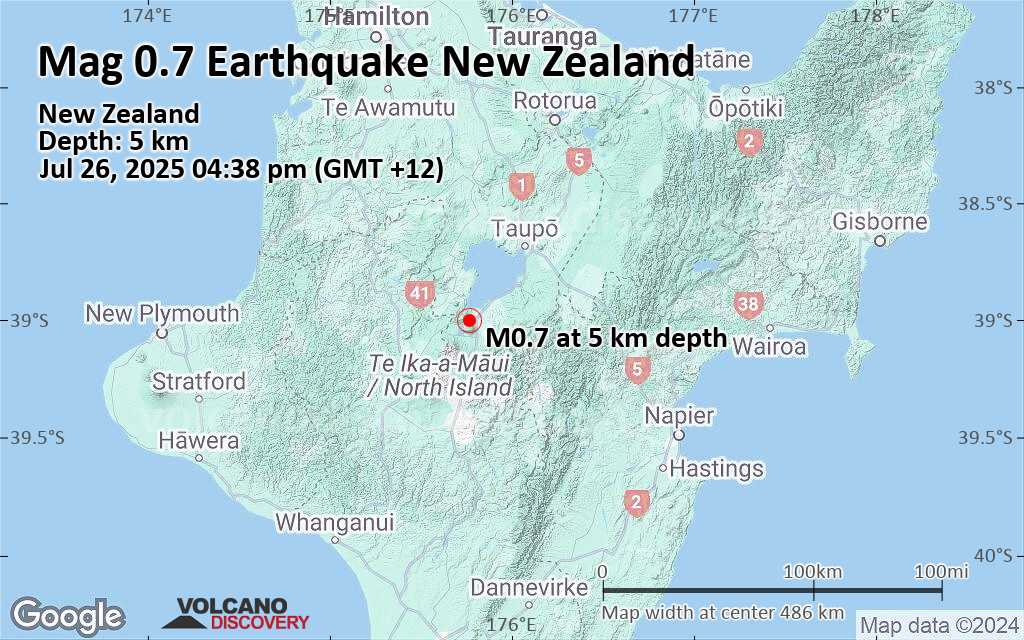 Earthquake tracker new zealand