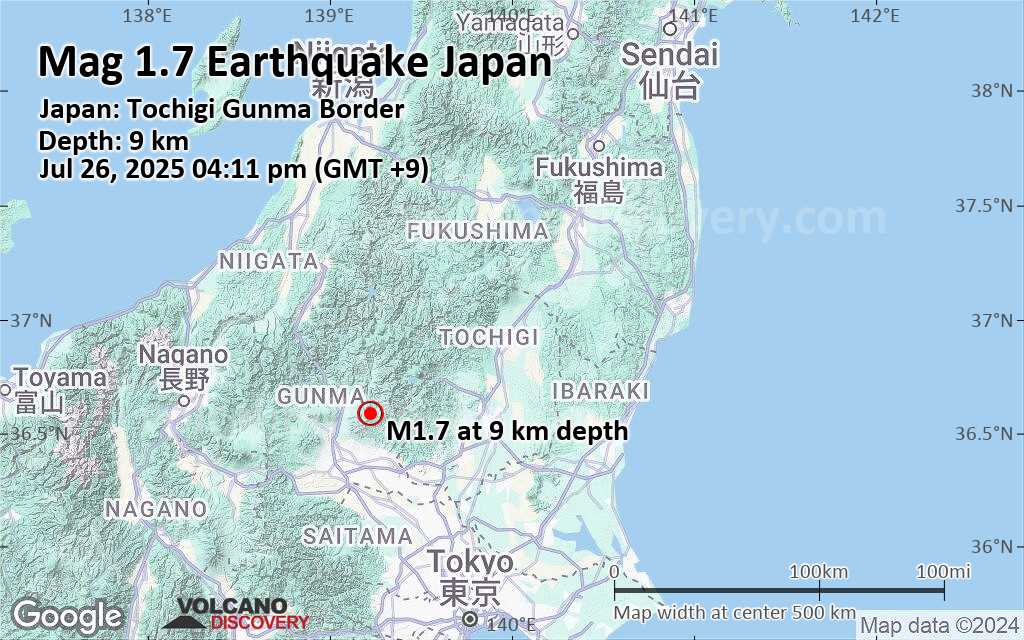 2025 japan earthquake statistics