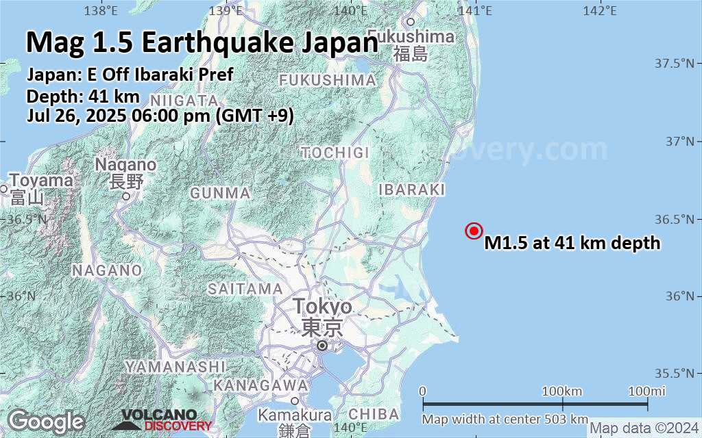 Japan earthquake monitor