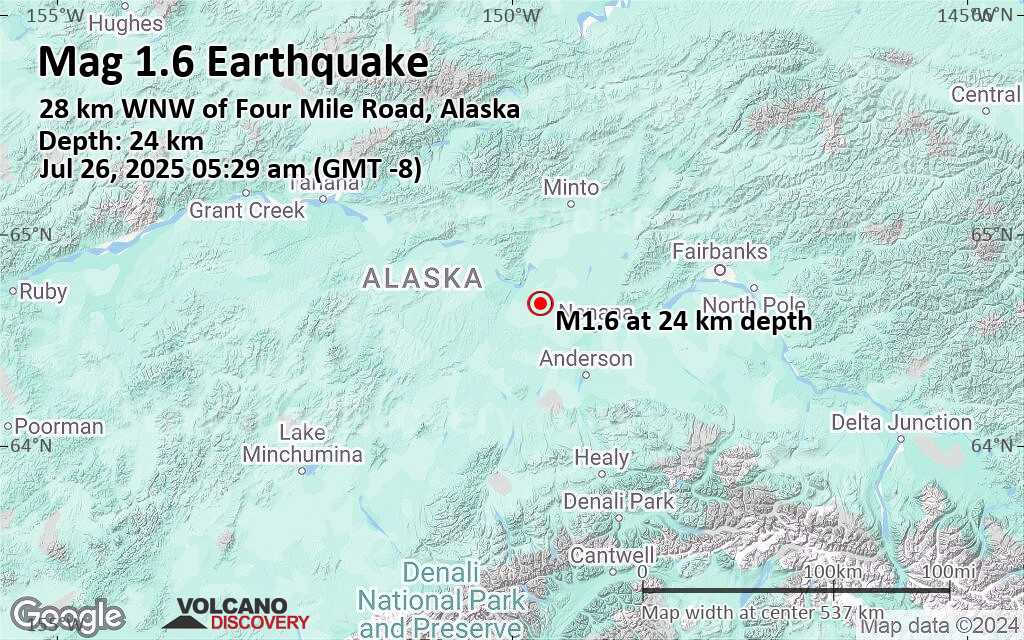 Earthquake map 2025 usa