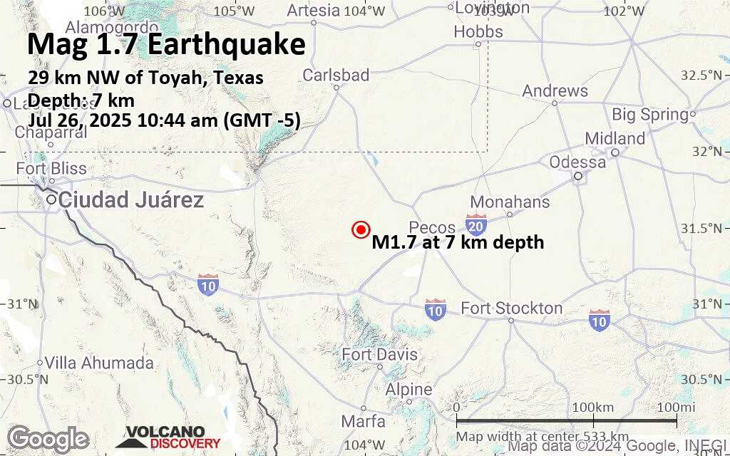 Usgs earthquake map