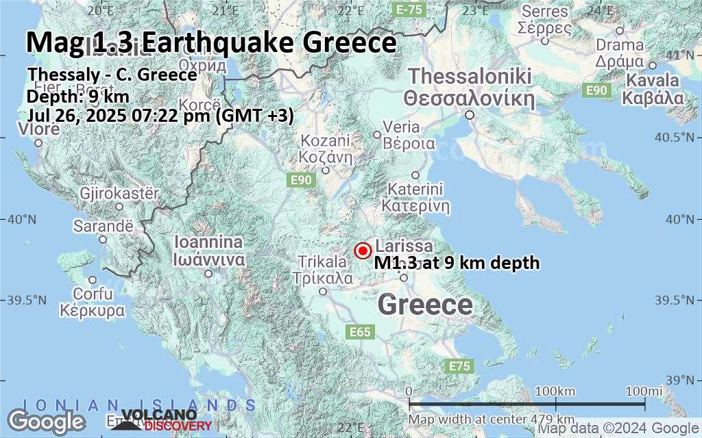 Earthquake tracker greece