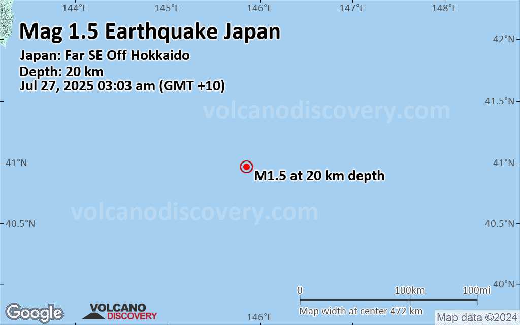 Japan earthquake 2025 date