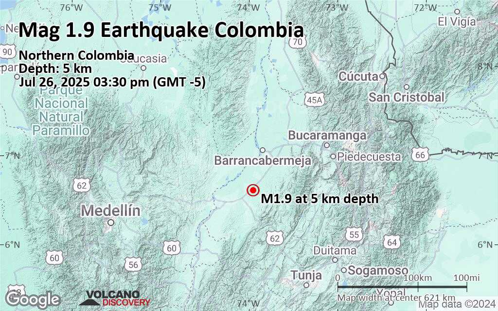 Earthquakes 2025 map