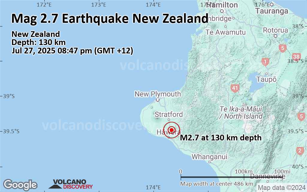 Earthquake tracker new zealand