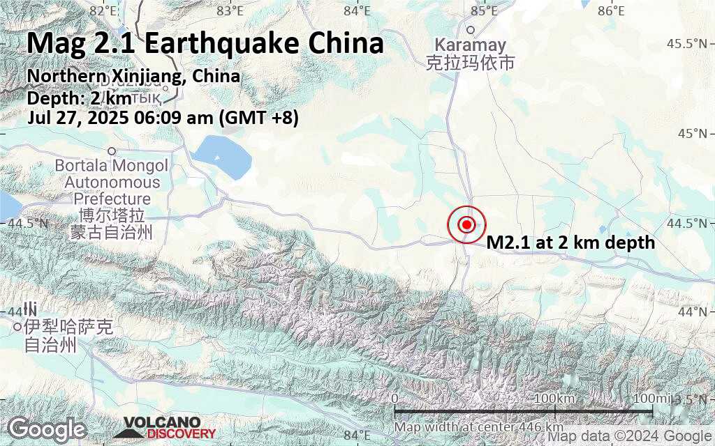 Earthquakes 2025 map