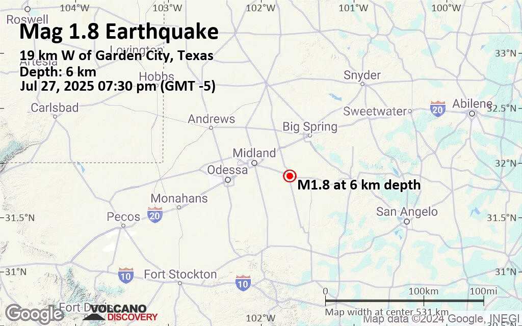 Earthquake map 2025 usa