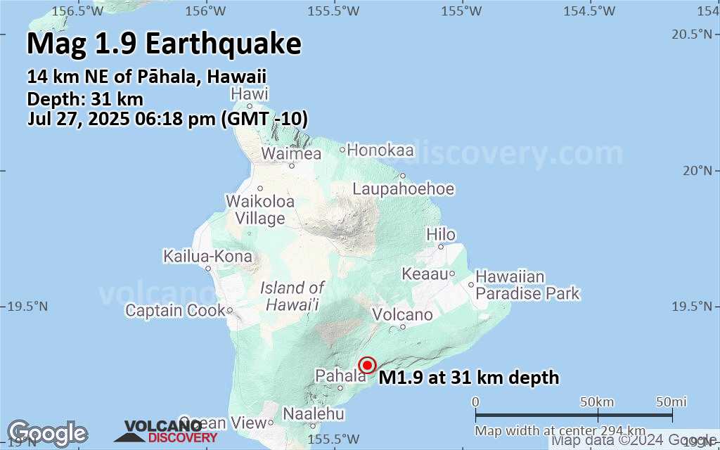 Pahala hawaii earthquake