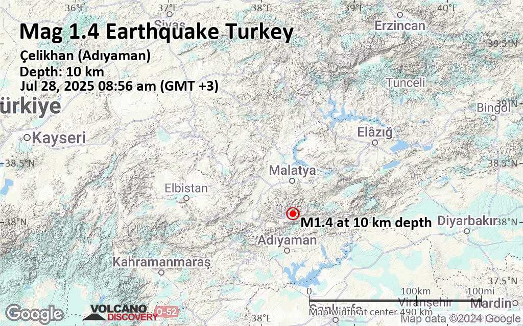 Earthquake map eu