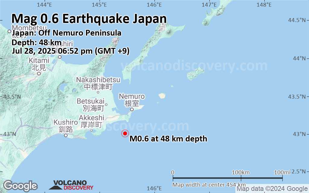 Japan earthquake monitor