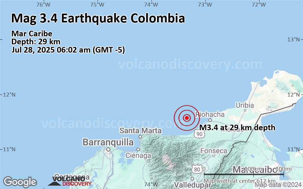 Earthquake tracker caribbean
