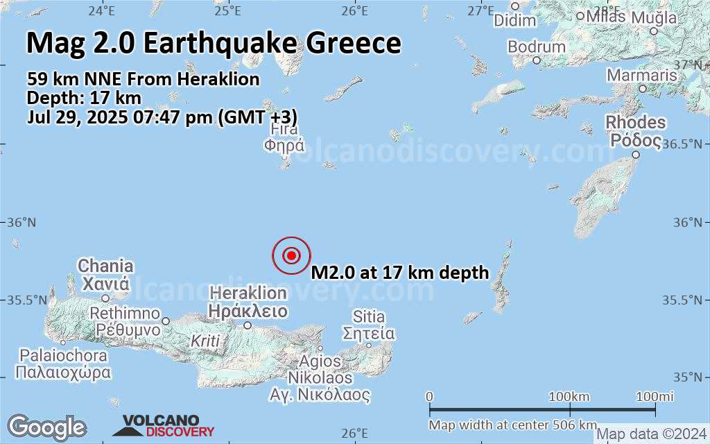 Earthquake tracker santorini