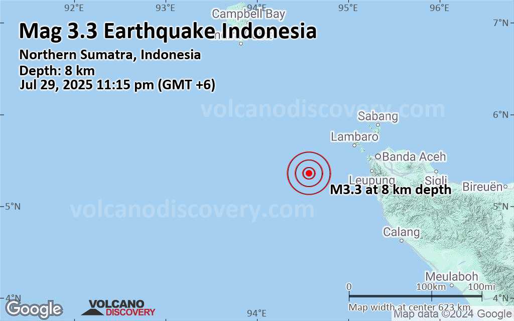 Indonesia tsunami 2025 map