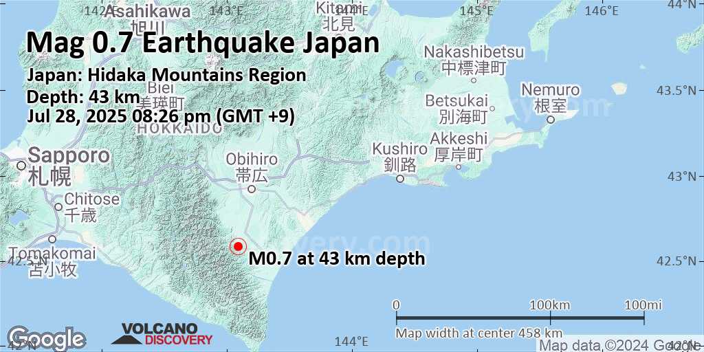 Japan earthquake volcano