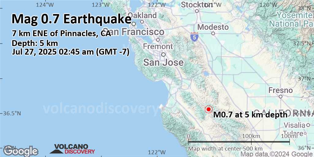 Where was the california earthquake felt today