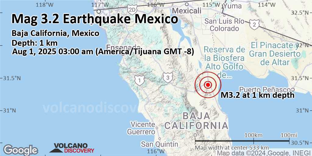 Light Mag 3 2 Earthquake unconfirmed - Quakemap Loc S 22015304