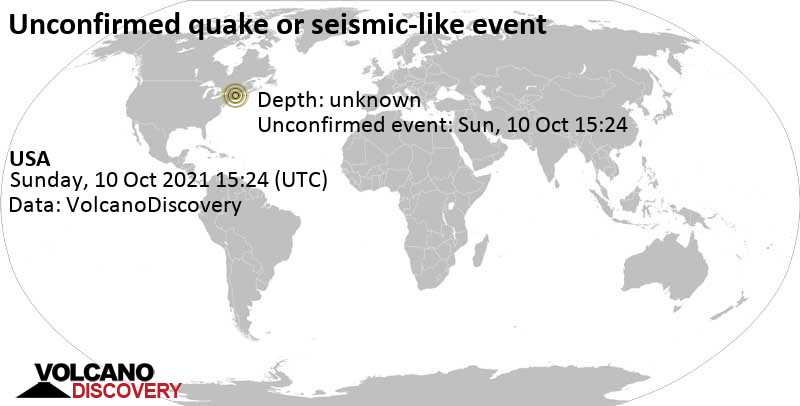 Unconfirmed earthquake or seismic-like event: 22 mi west of Nashua, Hillsborough County, New Hampshire, USA, Sunday, Oct 10, 2021 at 11:24 am (GMT -4)