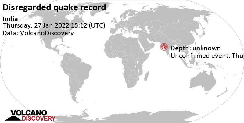 Événement inconnu (à l\'origine signalé comme tremblement de terre): Salsette Island, Maharashtra, Inde, jeudi, 27 janv. 2022 20:42 (GMT +5:30)
