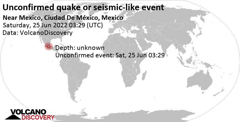 Reported quake or seismic-like event: 1.6 km northwest of Mexico Friday, Jun 24, 2022 at 10:29 pm (GMT -5)