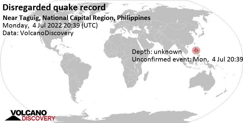 Rivisto come sismo che non ha avuto luogo: magnitudo 3.0, 1.3 km a nord da Santa Rosa, Laguna, Calabarzon, Filippine, martedì,  5 lug 2022 04:39 (GMT +8)