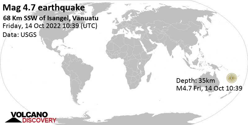 Quake info: Moderate mag. 4.7 earthquake