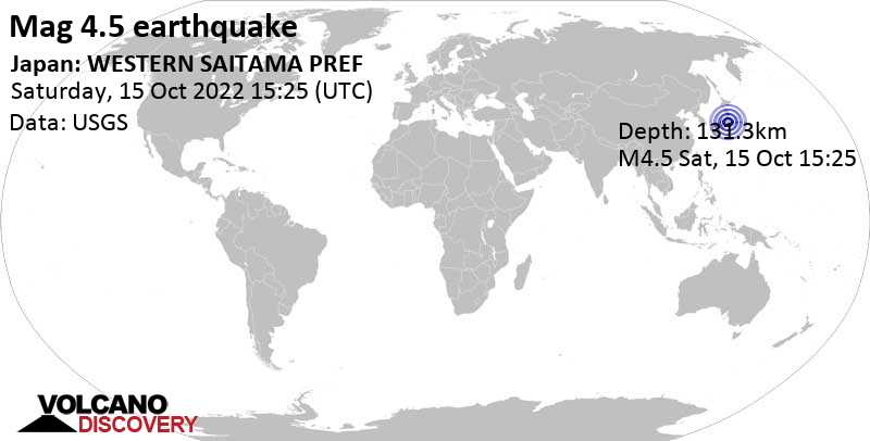 Quake info: Light mag. 4.5 earthquake