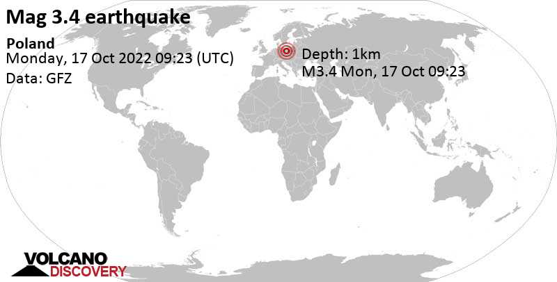 Quake info: Light mag. 3.4 earthquake