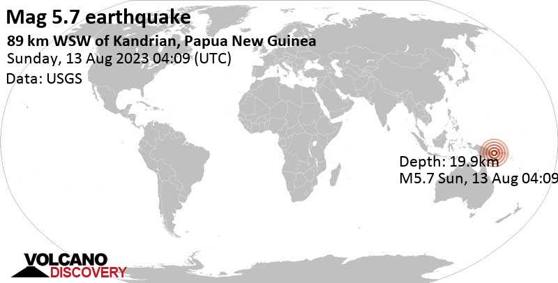 Earthquake Information: Strong Mag.  5.7 Earthquake