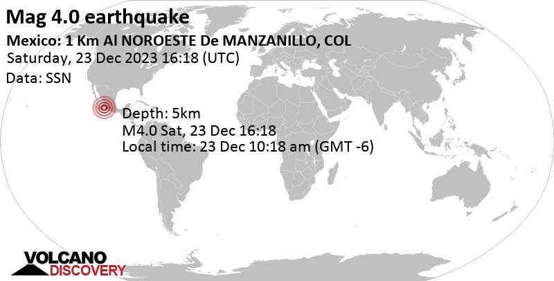 Quake Info Moderate Mag 4 0 Earthquake 6 7 Km South Of Manzanillo   Quakemap2 8749830 