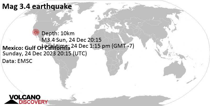 Quake Info Light Mag. 3.4 Earthquake 13 km South of Golfo de