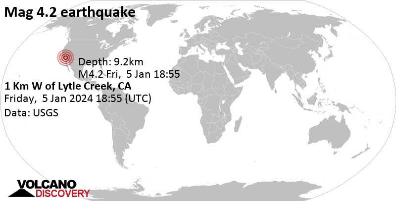 Quake Info Moderate Mag 4 2 Earthquake 12 Mi Northeast Of Rancho   Quakemap2 8773026 