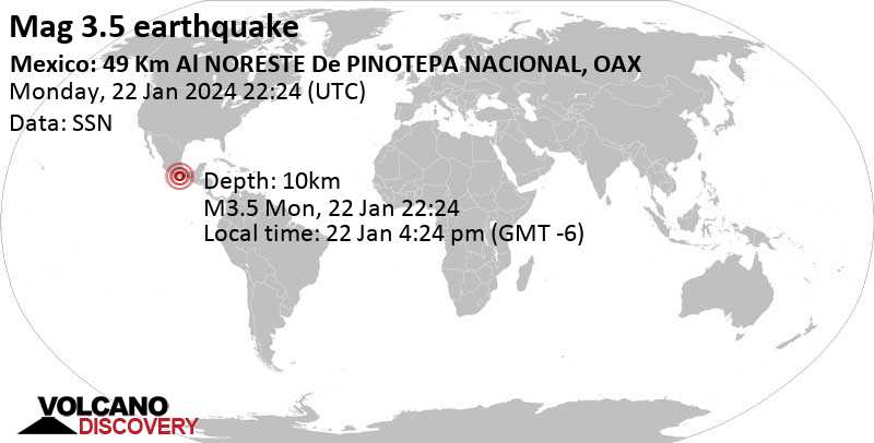 Quake Info Light Mag. 3.5 Earthquake Santa Cruz Itundujia 50