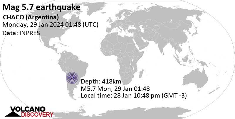 Quake Info Moderate Mag. 5.7 Earthquake 153 km Northwest of