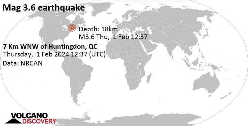 Quake Info Light Mag 3 6 Earthquake 19 Km Southwest Of Salaberry De   Quakemap2 8818217 