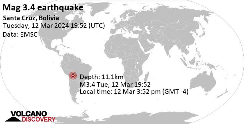 Quake Info Light Mag. 3.4 Earthquake 13 km West of Santa Cruz