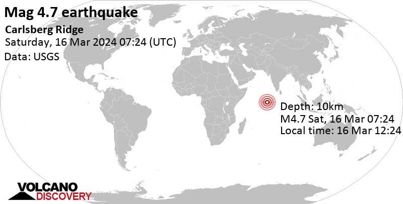 4.7 quake Indian Ocean, Maldives, Mar 16, 2024 12:24 pm (GMT +5)