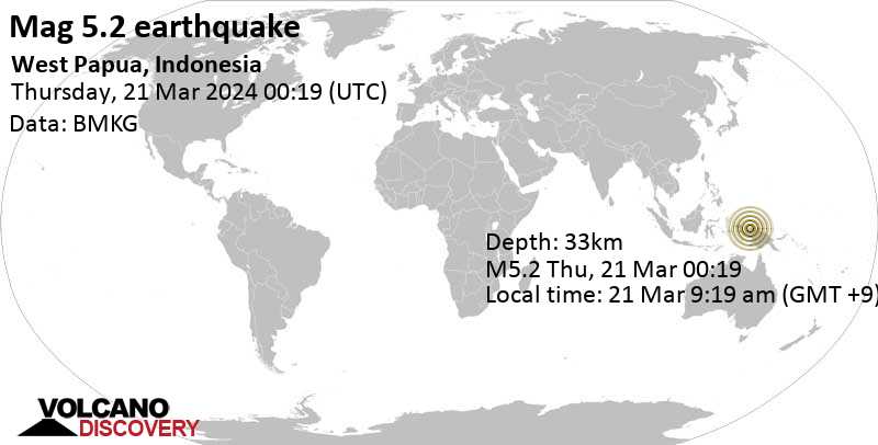 Informasi Gempa: Mag.  5.2 Gempa bumi