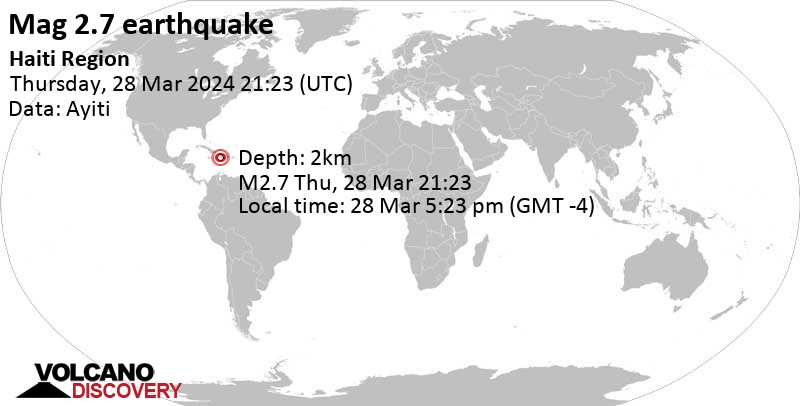 Quake Info Light Mag. 3.1 Earthquake Sud Est Haiti 70 km