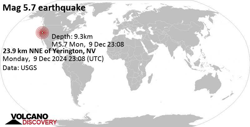 Earthquake near me yerington nv