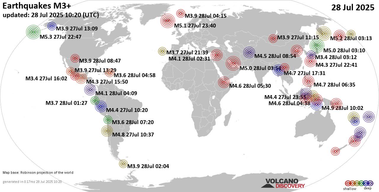 Earthquake now worldwide