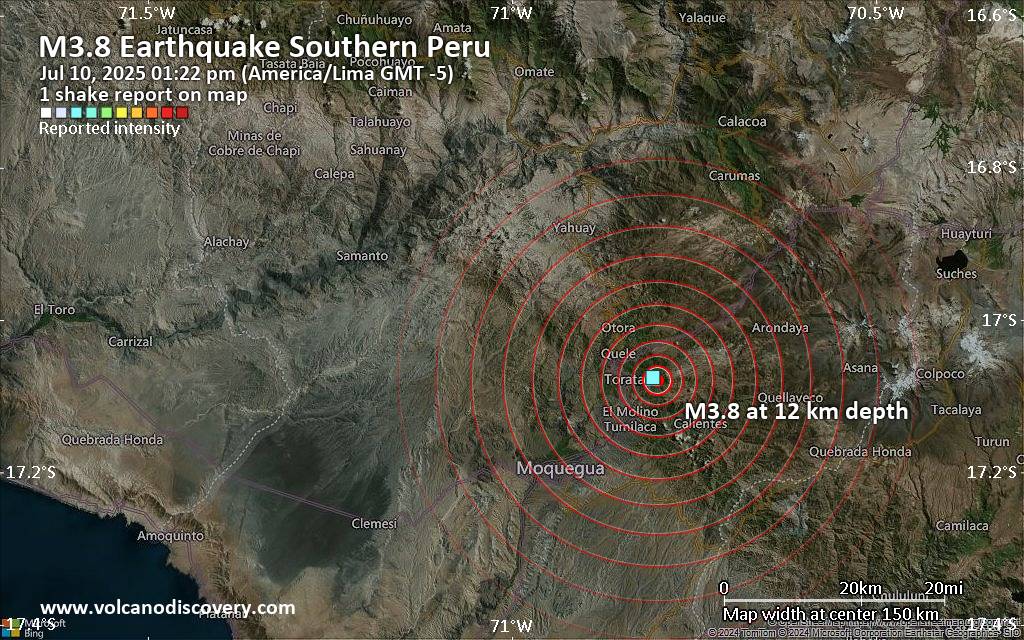 Light Mag 3 8 Earthquake 20 - Shakemap Sat 21945820 