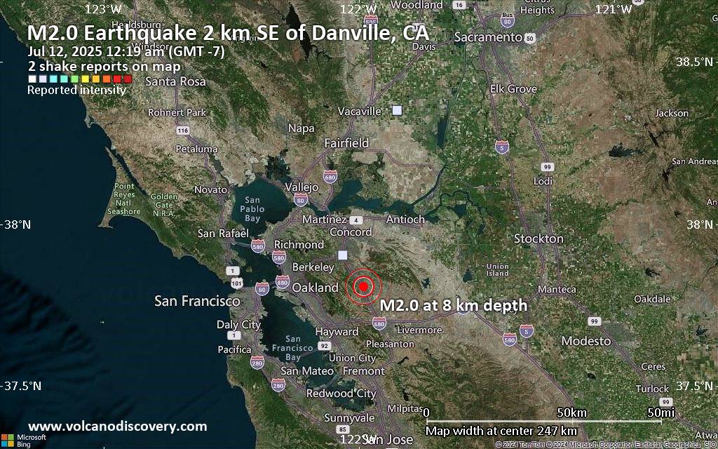 Earthquake tracker bay area