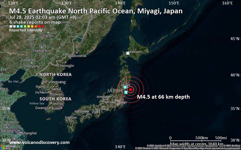 2025 japan earthquake mercalli scale