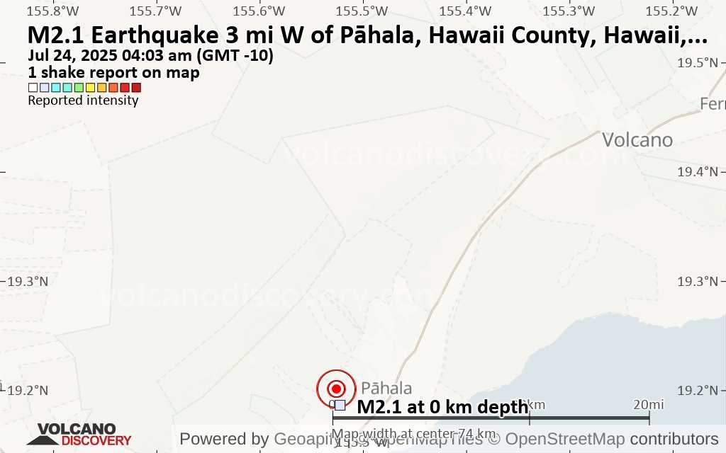 Earthquake hawaii