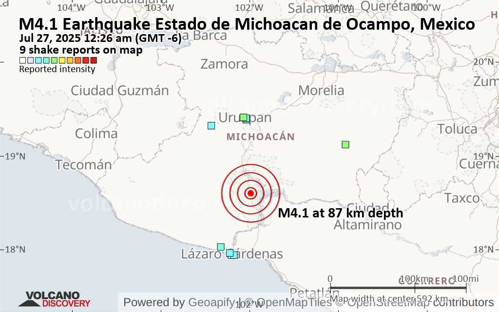 Earthquake now mexico